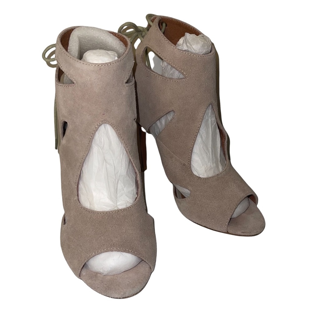 Matiko Suede Cutout Heels - Size 38/7.5